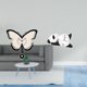 thumbnail image 2 of Reloj de pared acrílico con diseño de mariposa y panda, sin tictac, decorativo, moderno, bonito y resistente, para colgar en la oficina, , l, 2 of 8