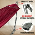 thumbnail image 3 of Tranquillo Support de Hamac Ajustable / Hamac Pliable avec Support – Support de Hamac de Pique-Nique et Filet de Hamac en Polyester à 2 Couches pour 2 Personnes avec Sac de Transport - Supporte jusqu'à 650lbs, Rouge, 3 of 8