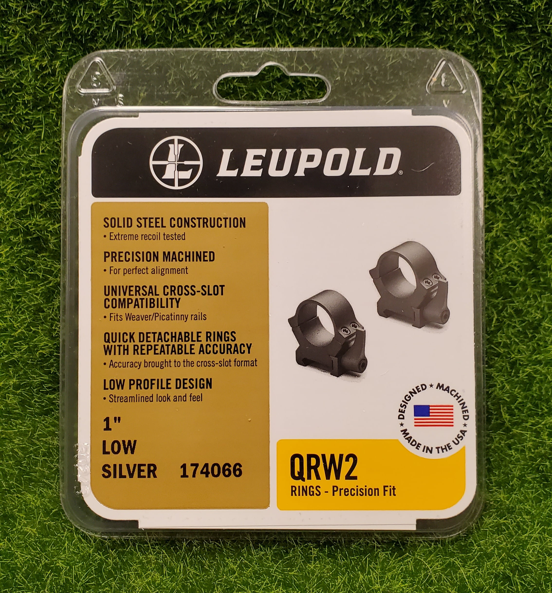 Leupold Qrw2 Scope Rings 1-in Low Silver 174066 for sale online 