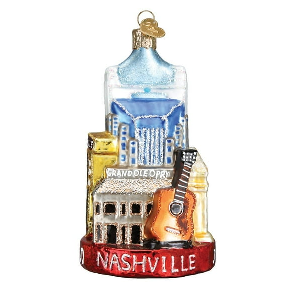 Old World Christmas Cities, Places and Landmarks Glass Blown Ornaments for Christmas Tree Nashville