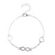 thumbnail image 2 of Boho Alloy Tobillera Regalo hueco brillante para mujeres Surfer Plata Sunnimix Tobillo de doble corazón, 2 of 4