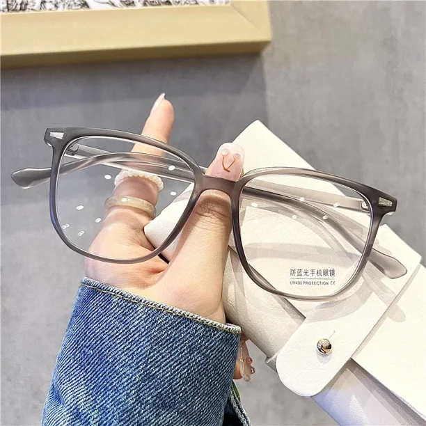 Square Large Frame Myopia Glasses for Women Men Ultralight Near Sight