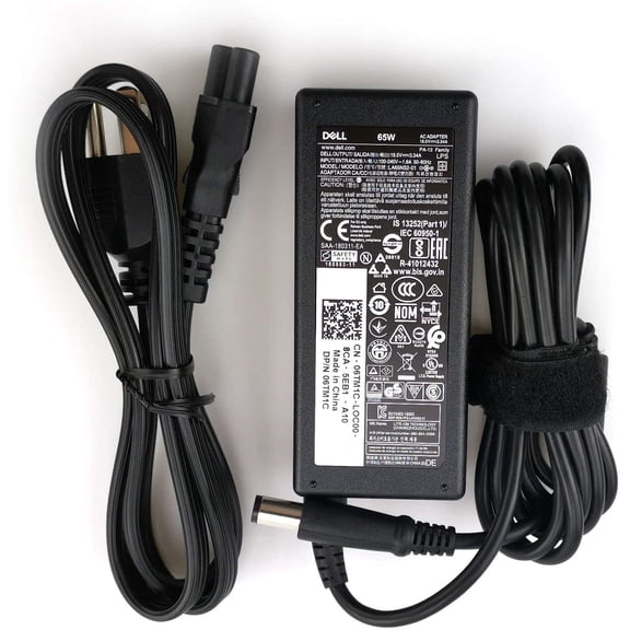 Genuine AC Adapter Power Charger & US Cord for Dell PA-12 0NH66 19.5V 3.34A 65W AC Adapter For Dell Inspi
