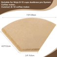 thumbnail image 4 of #4 Natural Brown Paper Cone Coffee Filters, Unbleached Coffee Filter 4, Fit 8~12 Cup Cuisinart Ninja Bonavita OXO Coffee Maker & #4 Cone Coffee Drippers, Replace Melitta Coffee Filters No.4 (100), 4 of 4