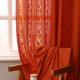 thumbnail image 3 of Nvzi Cortinas para sala de estar - Naranja, 260*140cm 1 pieza, con ojales perforados, cortinas largas, cortinas opacas de algodón y poliéster, colección de cenefas con aislamiento térmico., 3 of 5