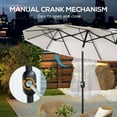 thumbnail image 5 of Outsunny 9.5' Double-sided Patio Umbrella Tilt Outdoor Umbrella, White, 5 of 9