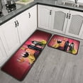 thumbnail image 2 of Rooster Kitchen Rug Decor 2 Pieces Set Farmhouse Style Kitchen Mat Washable Runner Rug Chicken Sunflower Decoration Indoor Floor Mat 17" x 47" + 17" x 30", 2 of 6