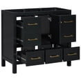 thumbnail image 3 of Euroco 36'' Bathroom Vanity without Sink, Solid Wood Frame Bathroom Storage Cabinet, Freestanding Vanity with 5 Drawers& Soft Closing Doors (NOT INCLUDE BASIN SINK, SAME as N710P175431B), 3 of 7