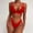 Red, variant on Babysbule Women's Bikini Sets Swimsuit Summer Ladies Solid Swimwear Two-piece Slim Bikini Straped Bathing Suit
