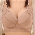 thumbnail image 2 of YYV Everyday Bras Plus sizw Push up Lingerie for Women Wire Free Bra for Women Breathable Front-Closure Wireless Heart-Print Bra Thin Seamless Breathable Side-Gathering Support Adjustable Straps, 2 of 6