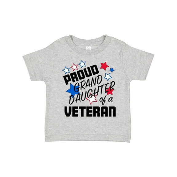 Inktastic Proud Granddaughter of a Veteran Veterans Day Girls Toddler T-Shirt