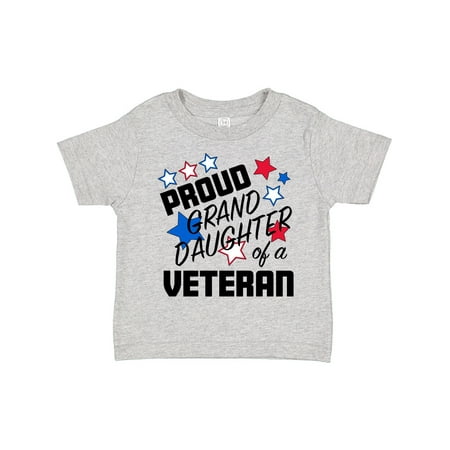 

Inktastic Proud Granddaughter of a Veteran- Veterans Day Gift Toddler Toddler Girl T-Shirt