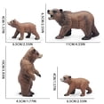thumbnail image 3 of Mikilon Animal Grizzlys Model Solid Brown Bear Standing Posture Female Bear Cub Cub, 3 of 8