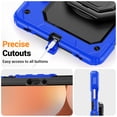 thumbnail image 7 of for Samsung Galaxy Tab S10 Lite/S10 FE/S9 FE/S9 Case 11 inch, 360 Rotating Shockproof Cover with Stand, Handle, Shoulder Strap (SM-X520/X510/X710), Blue, 7 of 7