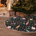 thumbnail image 5 of Bingfone Christmas Tree Skirt Mat Christmas Decoration Interior 30" -Cute Rabbit And Flower, 5 of 6