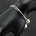thumbnail image 7 of Besufy Women Bracelet,Full Rhinestone Multi-layer Wrist Bracelet Faux Pearl Cuff Open Bangle, 7 of 7