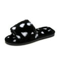 thumbnail image 2 of WOYY Women's Fuzzy Slippers Winter Open Toe Slide Slippers Indoor Non Flat Shoes, 2 of 5