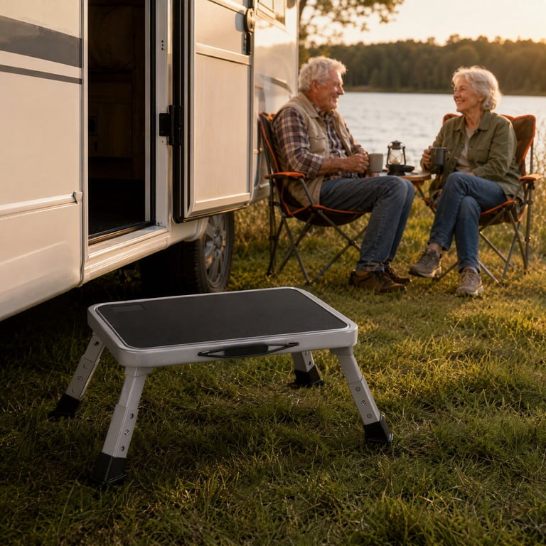Lafati Folding RV Step Stool, Anti-Slip Platform, 330 lb Capacity photo 8