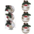 thumbnail image 2 of NWOKYZGH 3Pcs Christmas Ball Ornaments Rustic Christmas Ornaments Plaid Foam Burlap Ornament Xmas Tree Hanging Decorations for Party Anniversary Decor, 2 of 6