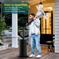 thumbnail image 4 of Litake Outdoor Heater, 48,000 Portable Outdoor Heater With Patio Cover, Propane Outdoor Heater for Patio, Backyard, Balcony With Wheels, Double Stainless Steel Heating, Gray, 4 of 7