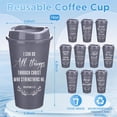 thumbnail image 2 of Tazas de café Skylety Bible Verse, 16 onzas, reutilizables, 20 unidades, color gris, 2 of 7