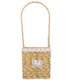 thumbnail image 2 of Khaki Wicker Woven Basket Hand Woven Storage Basket with Handle, 2 of 4
