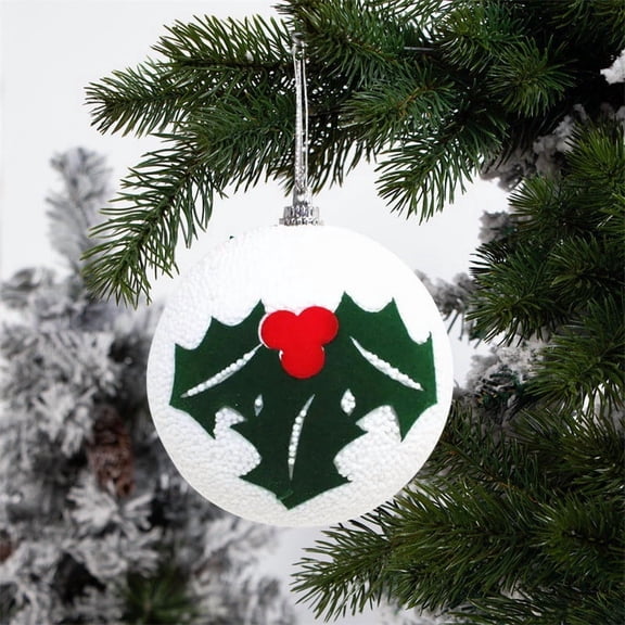 FAMTKT Christmas Ornaments 8cm Christmas Foam Balls for Tree Decoration and Holiday Scene Setup
