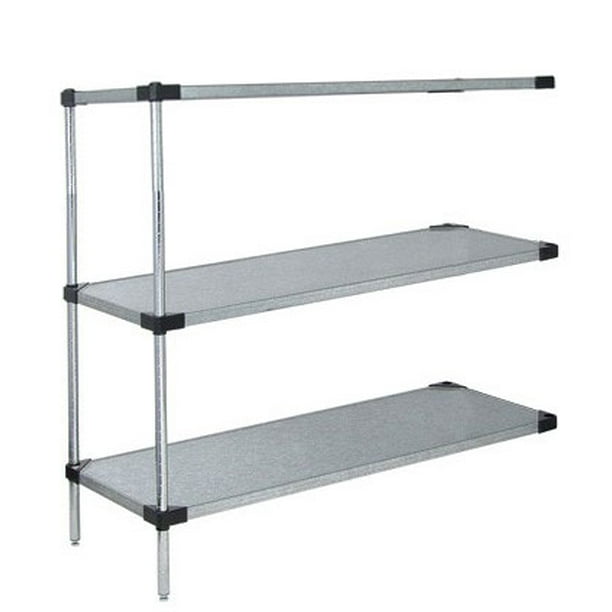 18" Deep x 48" Wide x 42" High 3 Tier Solid Galvanized Steel AddOn