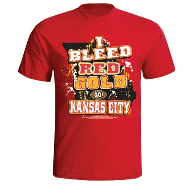 Kansas City Football "Je Saigne Rouge & Or - Allez Kansas City!" T-shirt Rouge