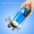 thumbnail image 4 of Botella de agua para niños con pajita, reutilizable, para la escuela, sin BPA, a prueba de fugas, 480 ml, azul, ballena, 4 of 4