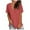 Red, variant on Giftesty Womens Blouses and Tops Women's Fashion Gradient Printed Blouse V-Neck Short Sleeve Loose T-shirt Tops