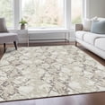 thumbnail image 6 of HomeRoots 676662 10 x 14 ft. Ivory Taupe & Beige Abstract Washable Machine Made Rectangle Area Rug with UV Protection, 6 of 9