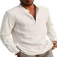 thumbnail image 1 of Chemise Homme Col Montant Manches Longues Chemises Hommes, 1 of 6