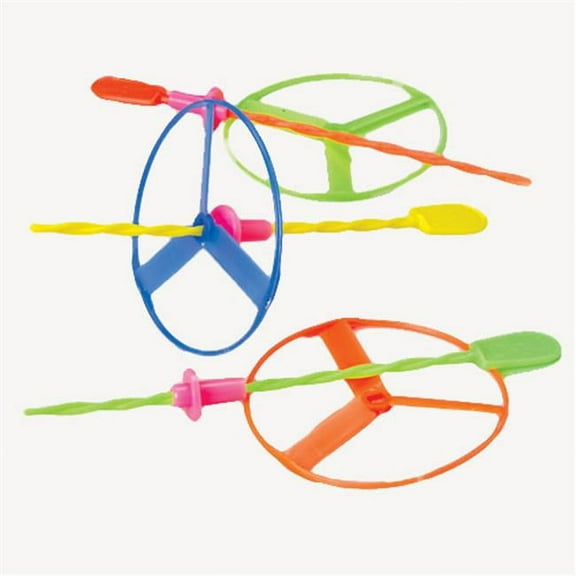 Twisty Flying Saucer High Disc Spinner Propeller Assorted Color 12 Pack Toys