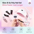thumbnail image 2 of SAVILAND Poly Nail Gel Kit 15 Colors Cat-Eye Brown with 88W U V Lamp for Nail Extension, 2 of 8