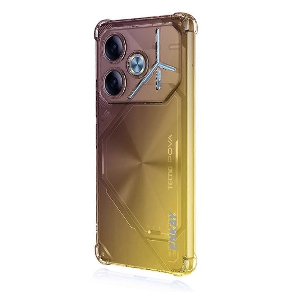 For TECNO Pova 6 5G TPU Case ENKAY Thickened Four Corner Drop-proof Phone Back Cover - Purple Blue