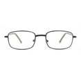 thumbnail image 2 of Classic Iconic Dad Fashion Narrow Rectangle Snug Reading Glasses Gunmetal +4.0, 2 of 4