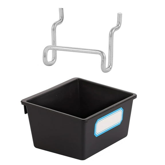 Acahhotxx Pegboard Bins, Efficient Pegboard Storage Bins with Hook and Labels Practical Peg Board Basket Effective Hardware Storage Solution