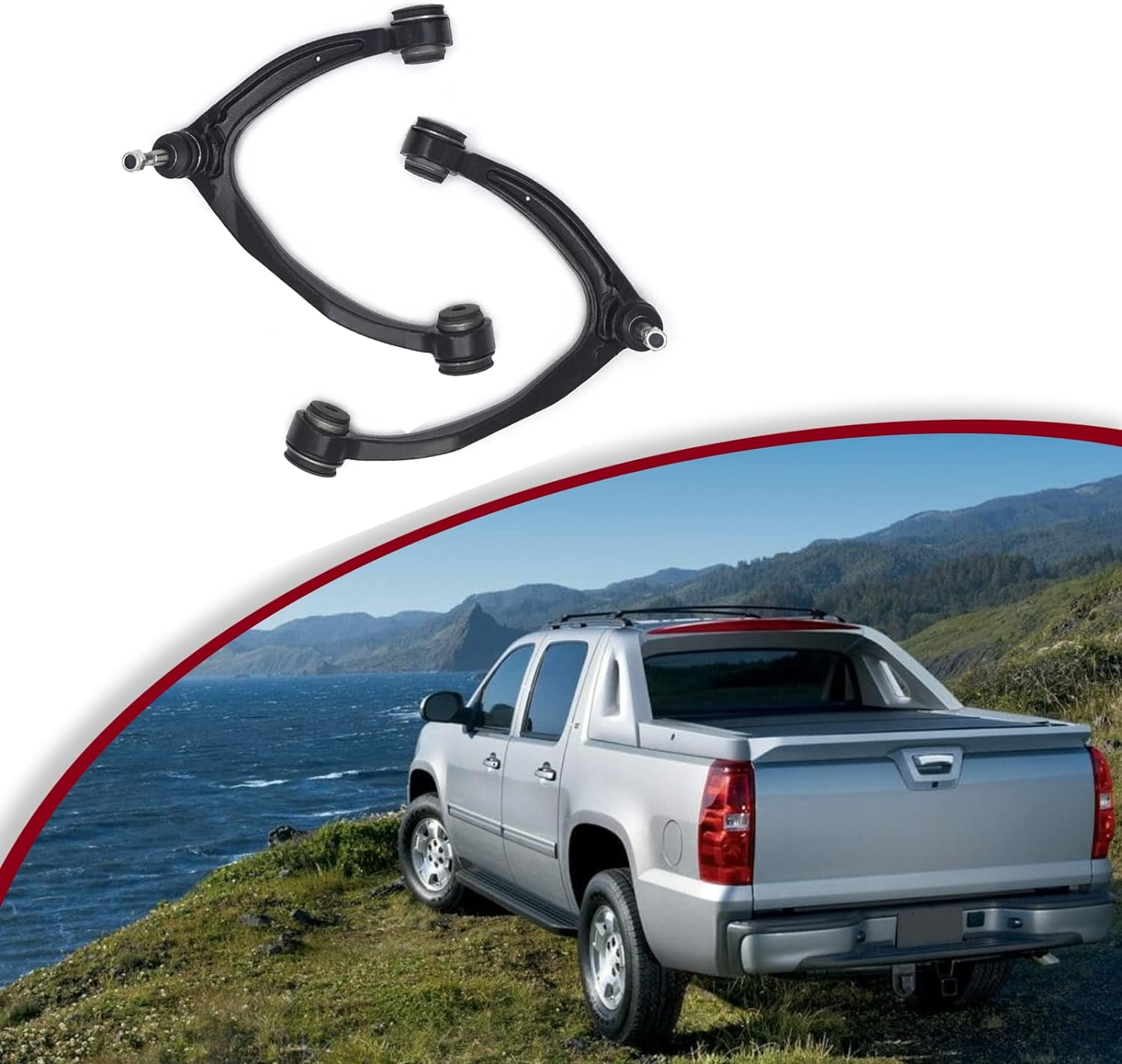 Frenzybro Front Upper Control Arm w/ Ball Joints Compatible With 2007-2014 Cadillac Escalade,2007-2013 Chevrolet Silverado Suburban 1500 Tahoe GMC Sierra Yukon XL 1500