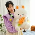 thumbnail image 3 of Cute Radish Rabbit Doll Plush Toy Small Doll Children White Rabbit Doll Birthday Gift  DMH, 3 of 5
