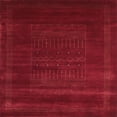 thumbnail image 1 of Ahgly Company Indoor Square Contemporary Red Abstract Area Rugs, 4' Square, 1 of 6