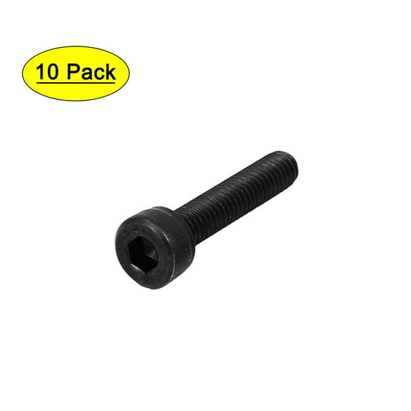 M4 x 20mm Alloy Steel Fully Thread Bolt Cap Point Hex Socket Head Screw 10PCS