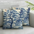 thumbnail image 3 of COMIO  Chinoiserie Blue and White Pillow Covers,Blue and White Pillow Covers Outdoor Decorative Pillow Covers for Couch Bed Sofa Cushion Farmhouse Pillowcases, 3 of 5
