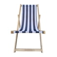 thumbnail image 4 of Blue Stripe Outdoor Lounge Chair | Comfortable Seating in Outdoor | Populus Wood Frame | Fits 220 LBS, 4 of 4