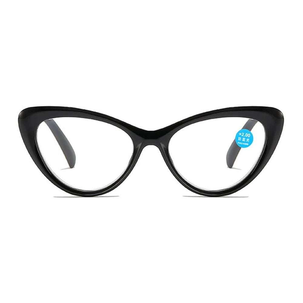 5 Pairs of Women Retro Cat Eye Reading Glasses 3.00 Ladies Anti Blue Light Spring Hinge Black Readers +3.0