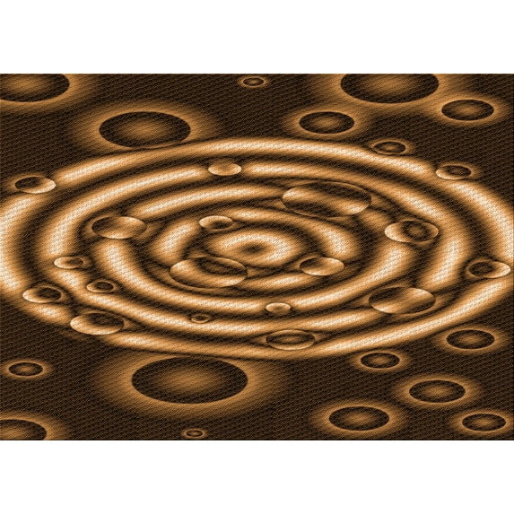 Ahgly Company Indoor Rectangle Patterned Blood Night Red Area Rugs, 2' x 3'