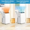 thumbnail image 4 of Garvee 14000 BTU Air Conditioner with Heater, Portable AC Unit w/Remote Control & Window Kit for Room up to 750 Sq.ft, White, 4 of 11