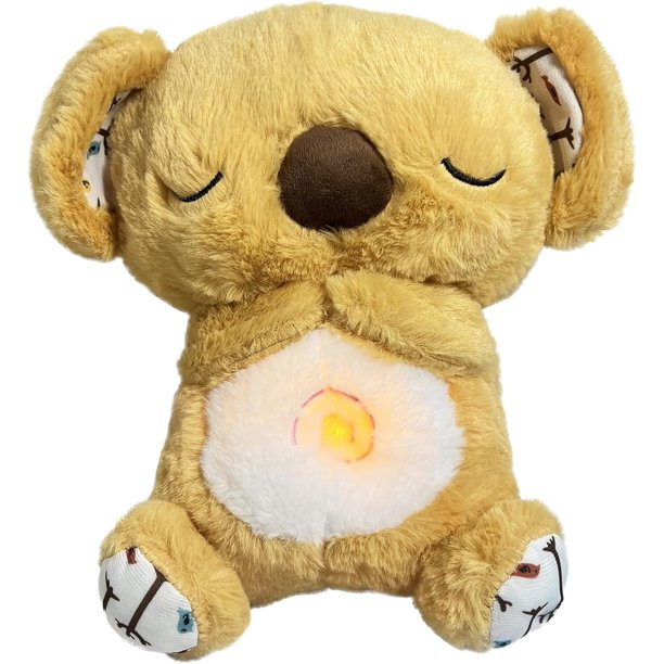 Peluche Koala que respira para aliviar la ansiedad - Peluche Koala compañero de sueño con música sensorial, luces y respiración rítmica ajustable - Mush Sleepy Otter Peluche para la ansiedad para