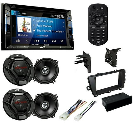 TOYOTA Prius 2010-2015 Dash Kit And Harness +JVC Touchscreen Double Din Bluetooth CD/DVD/AUX/USB Car Radio Stereo+ JVC CS-DR620 6-1/2