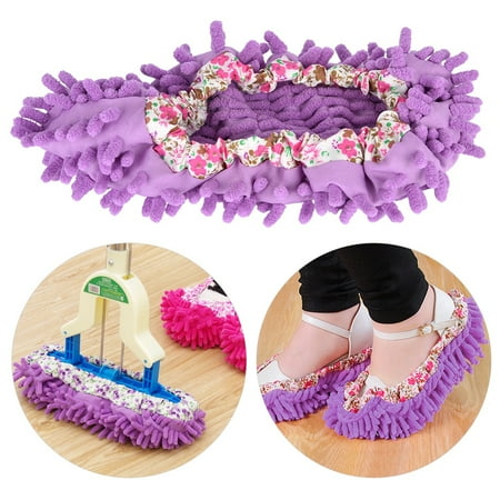 

Feoflen 1 Piece Reusable Detachable Washable Household Floor Cleaning Slipper Mop Shoes Cover Floor Cleaning Cover Cleaning Slipper
